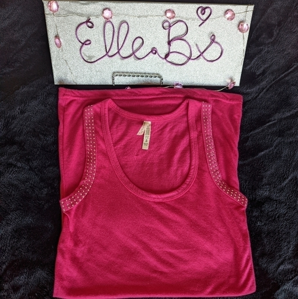 Pink Bling Racerback Tank